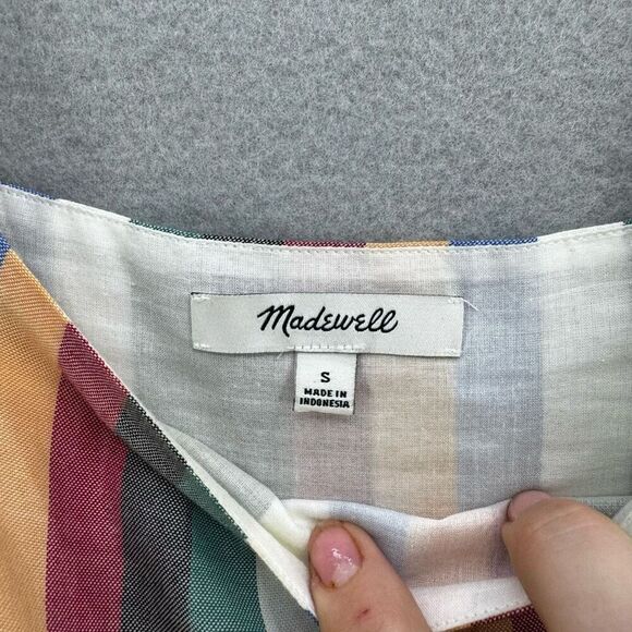 Madewell Square-Neck Mini Dress in Festival Stripe Size S - Picture 6 of 11